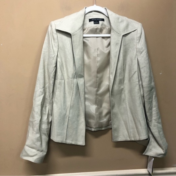 Anne Klein Women’s 6 Career Suit Set 2pc Blazer w Dress Linen NWT - Picture 4 of 7